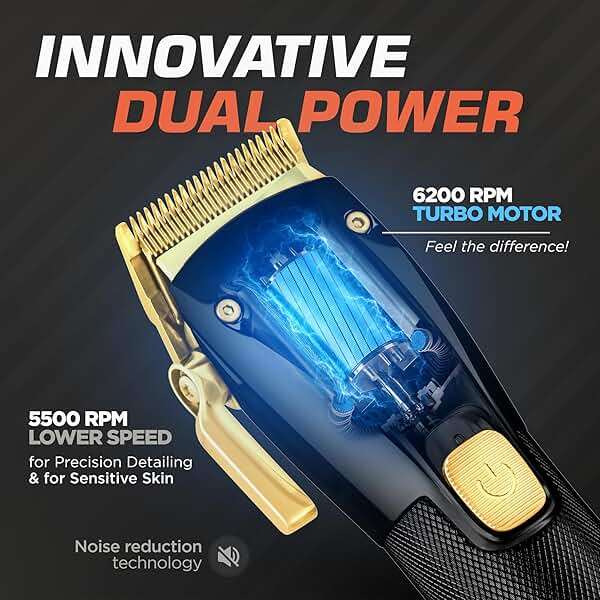 Fagaci Professional Hair Clippers for Men - Precise Cutting, Turbo Power Cordless Hair Clippers with 5 Hour Battery Life - Image 2