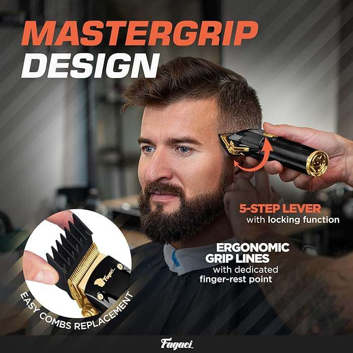 Fagaci Professional Hair Clippers for Men - Precise Cutting, Turbo Power Cordless Hair Clippers with 5 Hour Battery Life - Image 5