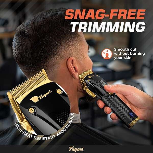 Fagaci Professional Hair Clippers for Men - Precise Cutting, Turbo Power Cordless Hair Clippers with 5 Hour Battery Life - Image 7