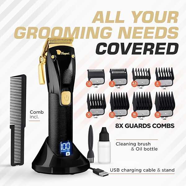 Fagaci Professional Hair Clippers for Men - Precise Cutting, Turbo Power Cordless Hair Clippers with 5 Hour Battery Life - Image 8