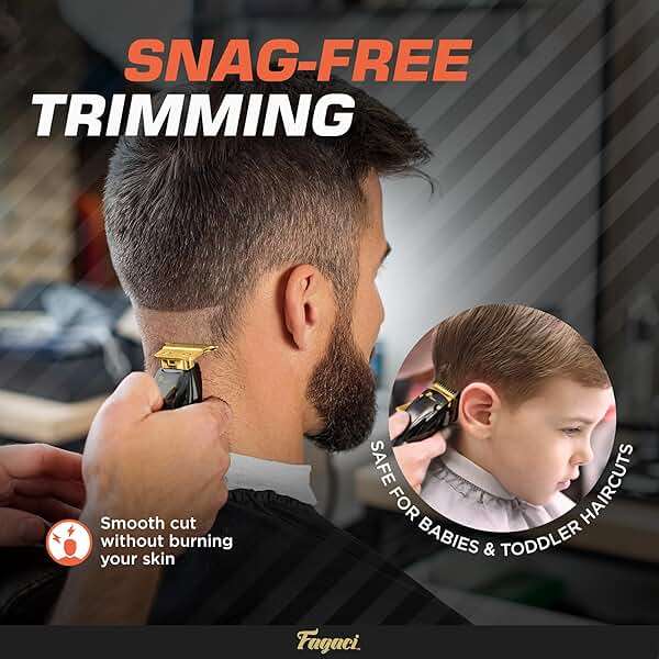 Fagaci Professional Hair Clippers for Men Set Turbo Power with Precise Cutting, Barber Clippers for Hair Cutting, Cordless Hair Clippers and Trimmers Set, Maquina de Cortar Cabello, Haircut Barber Kit - Image 7