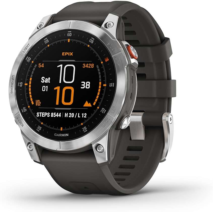 Garmin epix Gen 2, Premium Active smartwatch, Touchscreen AMOLED Display, Adventure Watch with Advanced Features, Slate Steel (Renewed) - Image 1