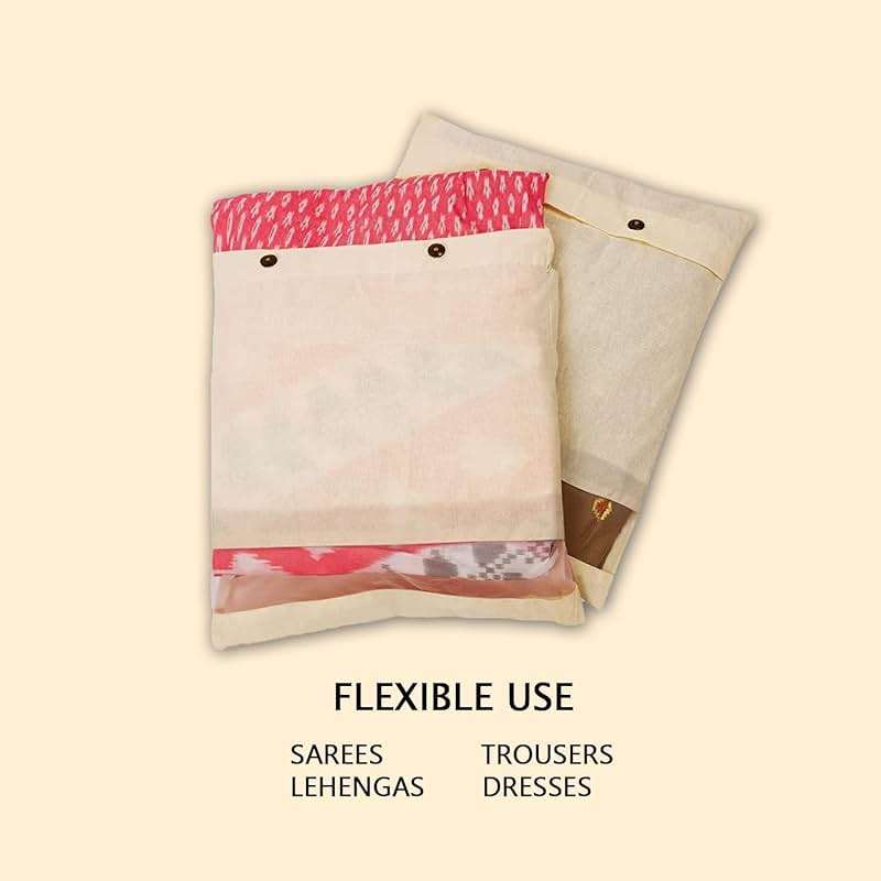 Mayatra's Pack of 20 Saree Storage Bags - Wardrobe Organizer For Storage - Saree Bag For Clothes Storage -Transparent Cloth Storage Cover (14.5 * 16.5 inches) - Image 4