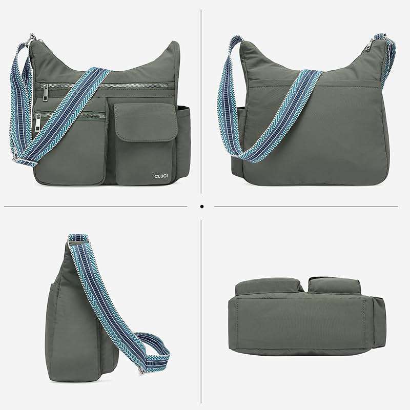 CLUCI Purses for Women, Anti Theft Crossbody Bags for Woman Travel, Water-Resistant Nylon Shoulder Handbags-Multiple Pockets - Image 7