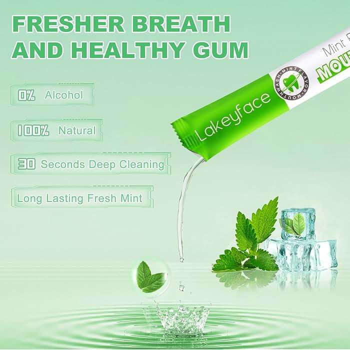 Mouthwash, 30 Packets Travel Mouth Wash for Adults, Alcohol Free, Mini Mouthwash for Travel Essential, TSA Approved Mouthwashs Bulk Pocket Size On the Go,Mint,11ml/0.37FL.OZ Each - Image 3