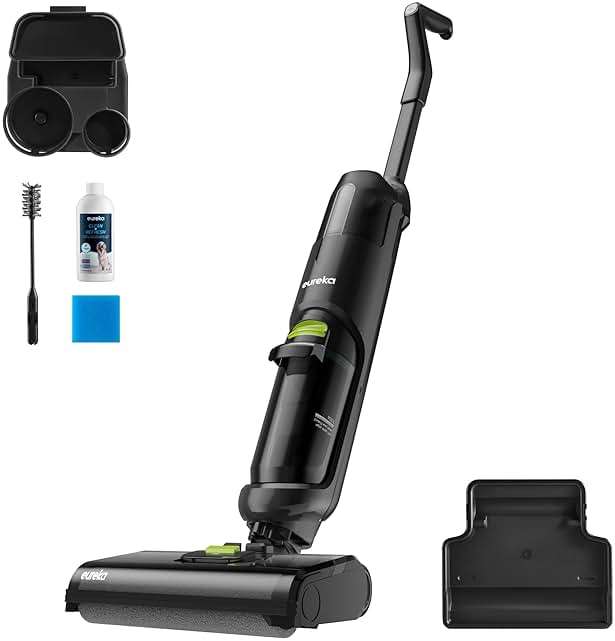 Eureka Wet Dry Vacuum Cleaner Cordless, Mop Vacuum Cleaner with Self-Cleaning System, Lightweight Hardwood Floors Vacuum for Pets and Sticky Messes, Black, NEW400 - Image 1