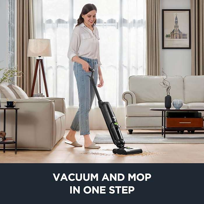 Eureka Wet Dry Vacuum Cleaner Cordless, Mop Vacuum Cleaner with Self-Cleaning System, Lightweight Hardwood Floors Vacuum for Pets and Sticky Messes, Black, NEW400 - Image 2