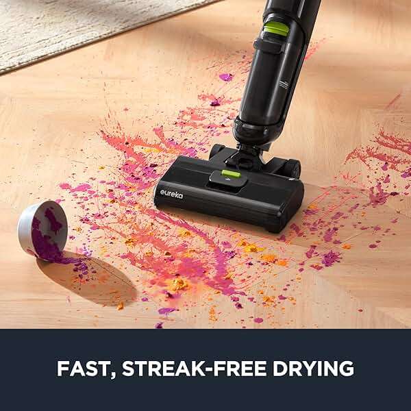 Eureka Wet Dry Vacuum Cleaner Cordless, Mop Vacuum Cleaner with Self-Cleaning System, Lightweight Hardwood Floors Vacuum for Pets and Sticky Messes, Black, NEW400 - Image 6
