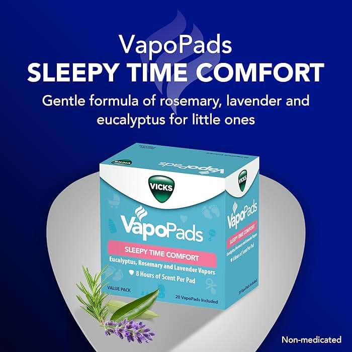 Vicks VapoPads Sleepy Time Comfort - Vapor Pads Refill for Vicks Humidifiers and Steam Inhalers - Rosemary, Lavender, and Eucalyptus, 20-Pack, Box Color May Vary - Image 2