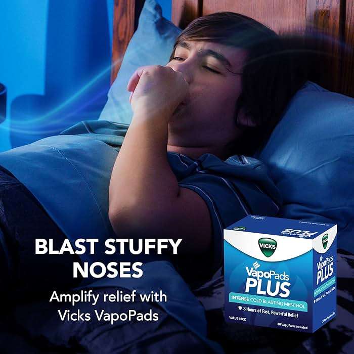 Vicks VapoPads Plus with Intense Cold Blasting Menthol - Vapor Pads Refill for Vicks Humidifiers and Steam Inhalers, Scent Pads for Congestion Relief, 20-Pack, Box Color May Vary - Image 3