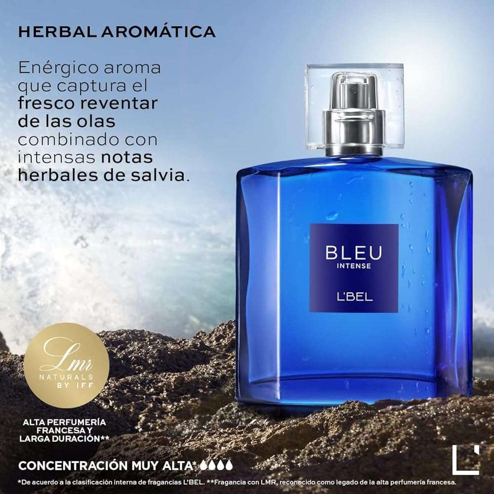 L'BEL - Bleu Intense Perfume para Hombre Larga Duración 100 ml/3.4 Oz - Image 3
