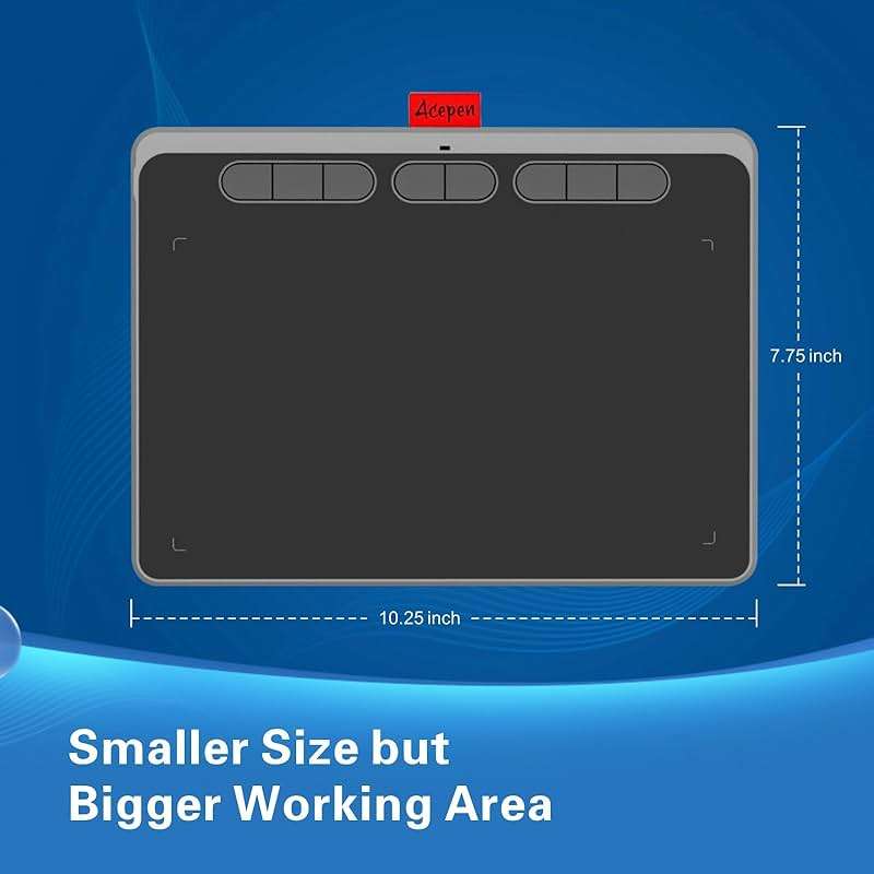 9x6 inch Graphics Drawing Tablet, Acepen Drawing Tablet with Battery-Free Stylus, 8192 Pen Pressure, 8 Hot Keys, Digital Art Tablet for Drawing, Design, Teaching, Work with Mac, Computer, PC & Mobile - Image 8
