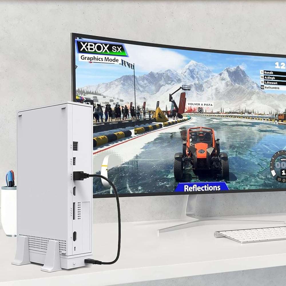 CTPOWER Cooling Stand for Xbox Series S, 3 Levels Adjustable Fans Rotate Speed with Type-C Power Input, USB Charging and Data Transmission Ports - Image 2
