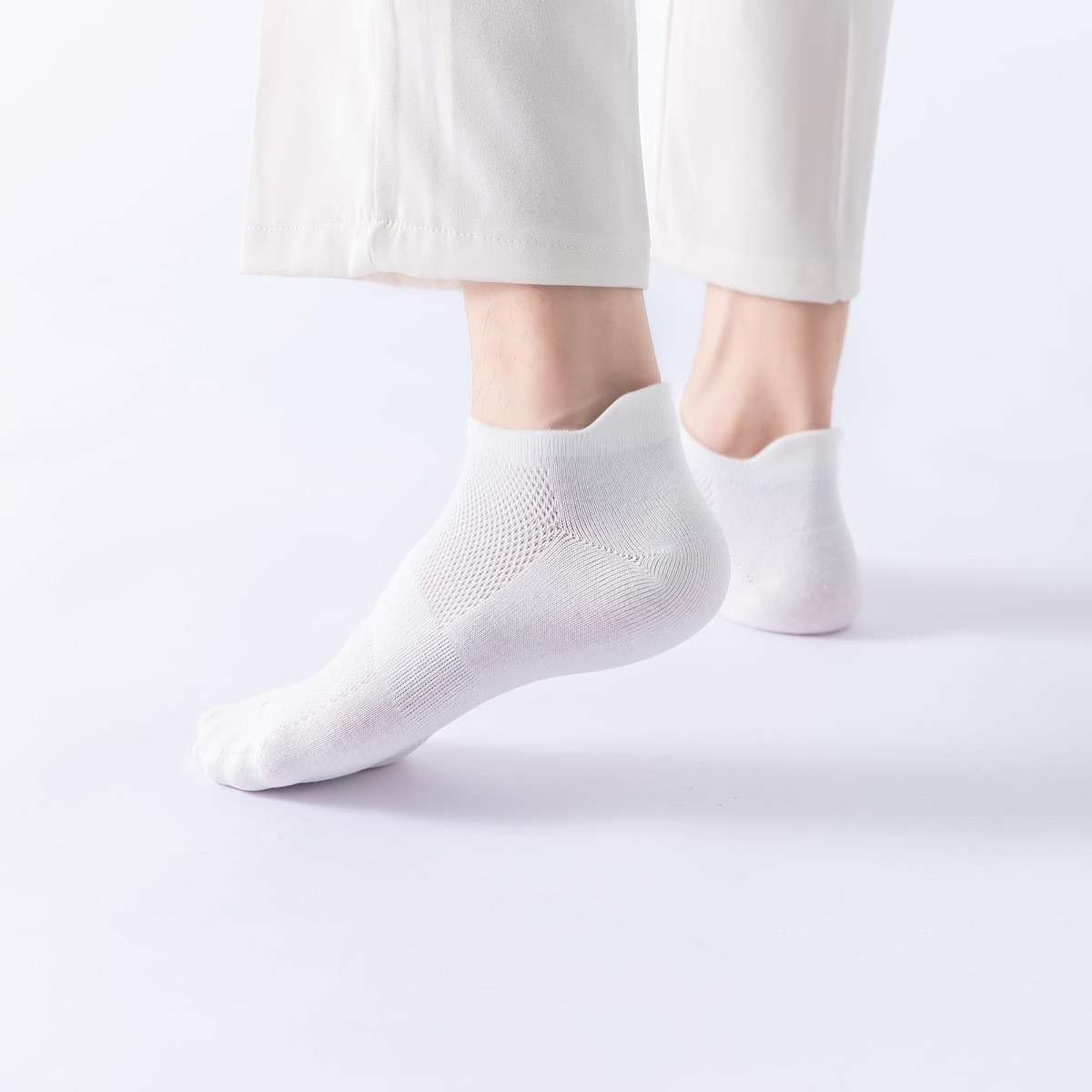 ACCFOD Womens Ankle Socks Athletic Running Low Cut Socks With Tab 6 Pairs - Image 2