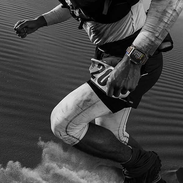 Apple Watch Ultra [GPS + Cellular 49mm] Titanium Case with Midnight Ocean Band, One Size (Renewed Premium) - Image 4