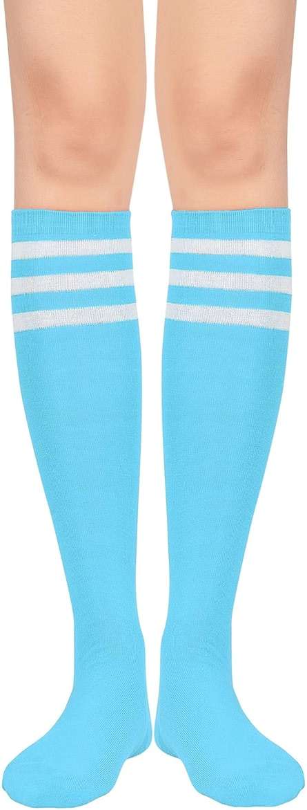 Century Star Knee High Striped Socks for Women - Long Thin Tube Sports Thigh High Socks Tall Stockings - Image 2