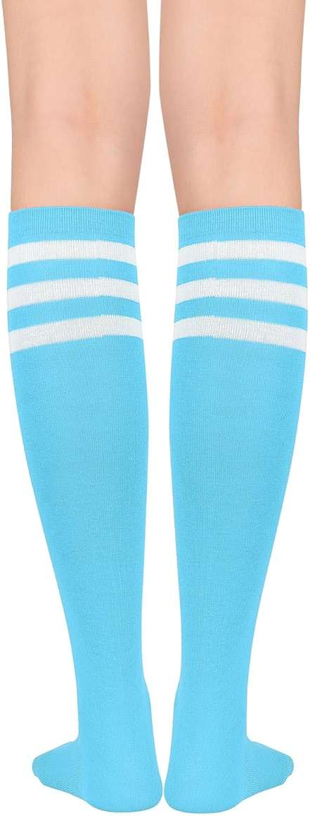 Century Star Knee High Striped Socks for Women - Long Thin Tube Sports Thigh High Socks Tall Stockings - Image 3