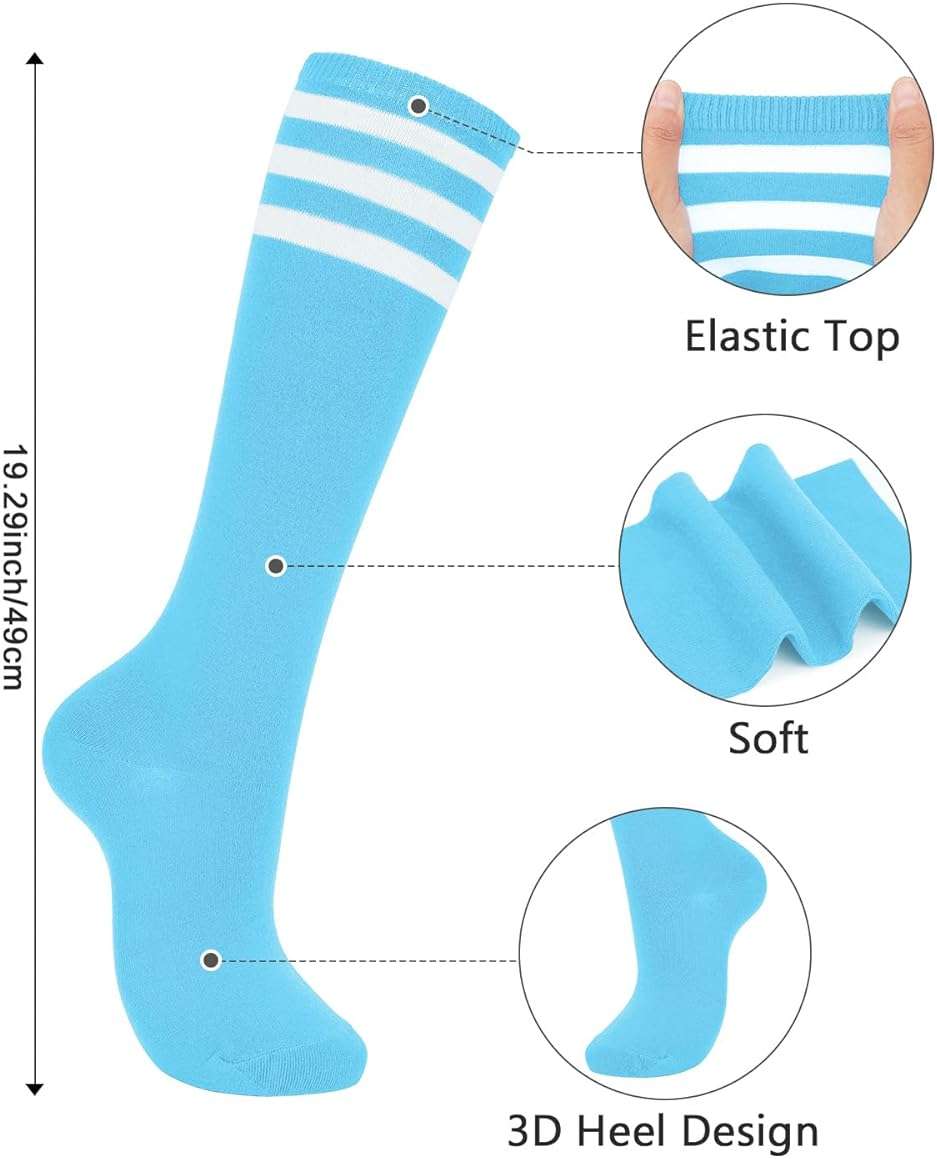 Century Star Knee High Striped Socks for Women - Long Thin Tube Sports Thigh High Socks Tall Stockings - Image 5