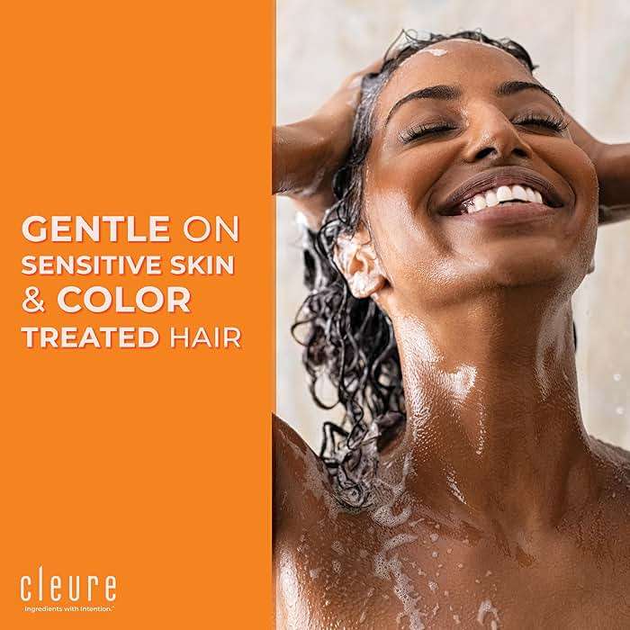 Cleure Shampoo and Conditioner Set Sulfate Free, Fragrance Free for Sensitive Skin - Volumizing Shampoo & Hydrating Conditioner (12 Oz each, Pack of 2) - Image 4