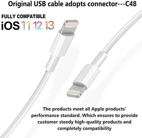 4Pack Original Apple MFi Certified Charger Lightning to USB Charging Cable Cord Compatible iPhone 14/13/12/11 Pro/11/XS MAX/XR/8/7/6s Plus,iPad Pro/Air/Mini,iPod Touch (6ft) - Image 4