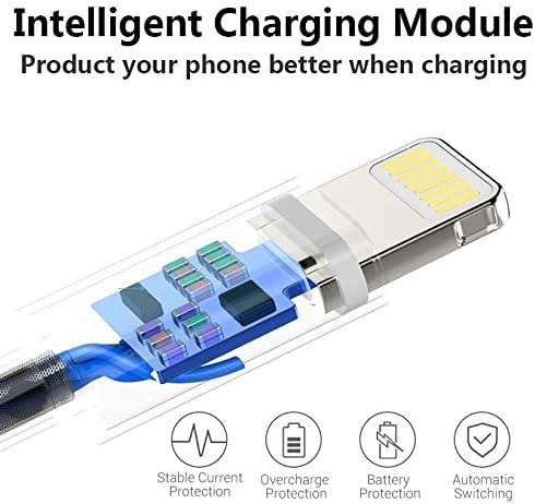 4Pack Original Apple MFi Certified Charger Lightning to USB Charging Cable Cord Compatible iPhone 14/13/12/11 Pro/11/XS MAX/XR/8/7/6s Plus,iPad Pro/Air/Mini,iPod Touch (6ft) - Image 6
