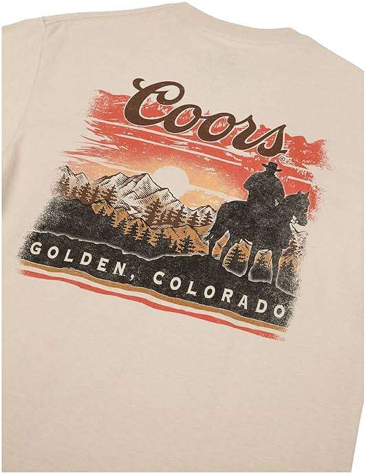 Coors Sunset in Golden Colorado Front and Back Print T-Shirt - Image 5
