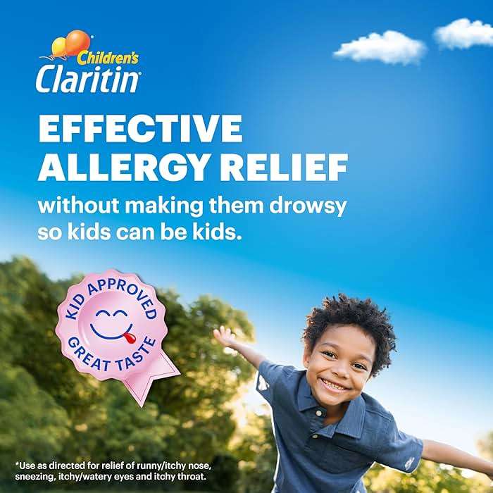 Children's Claritin Chewables 24 Hour Allergy Relief, Non Drowsy Kids Allergy Medicine, Grape Antihistamine Chewable Tablets, 30 Count - Image 7