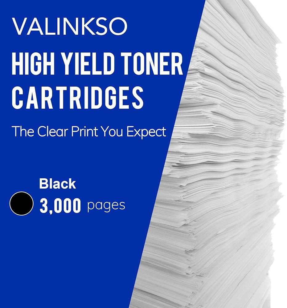 Valinkso 58A CF258A Toner Cartridge 2 Pack Black High Yield (with Chip) Replacement for HP 58A CF258A 58X CF258X Work for HP Pro MFP M428fdw M428fdn M428dw Pro M404n M404dn M404dw M428 M404 Printer - Image 3