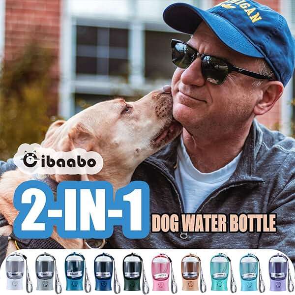 Cibaabo Dog Water Bottle with Food Container, Travel Puppy Water Bowl, Portable Pet Dispenser, Dog Stuff Accessories Items, Puppy Essentials Necessities for Yorkie Chihuahua Cat Walking and Hiking - Image 2
