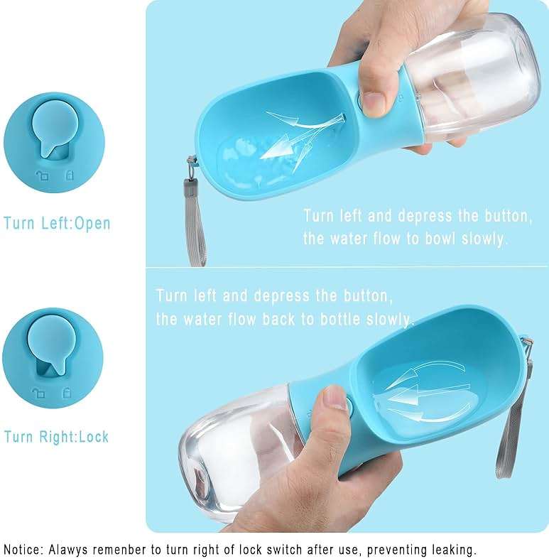 Cibaabo Dog Water Bottle with Food Container, Travel Puppy Water Bowl, Portable Pet Dispenser, Dog Stuff Accessories Items, Puppy Essentials Necessities for Yorkie Chihuahua Cat Walking and Hiking - Image 4