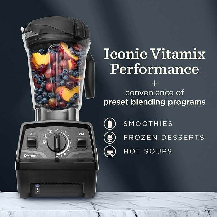 Vitamix Explorian with Programs, Three Blending Programs, Professional-Grade Blender for Smoothies and More, Self-Cleaning Kitchen Appliance, 64 Oz Container, Slate (Renewed Premium) - Image 3