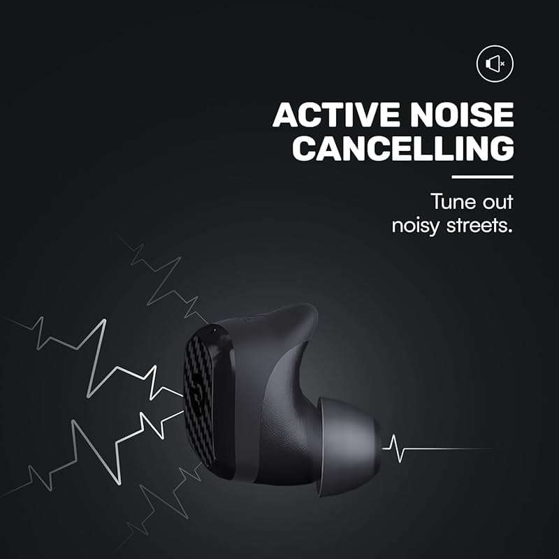 Raycon Impact Earbuds Military-Grade Impact Resistant, IP67 Bluetooth Earbuds with Stereo Sound, 90 Hours of Battery Life, Active Noise Cancellation (Black) - Image 5
