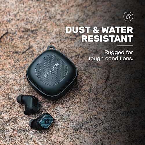 Raycon Impact Earbuds Military-Grade Impact Resistant, IP67 Bluetooth Earbuds with Stereo Sound, 90 Hours of Battery Life, Active Noise Cancellation (Black) - Image 7
