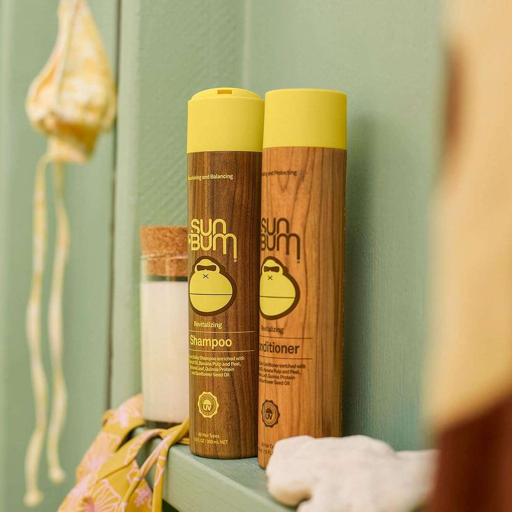 Sun Bum Sun Bum Revitalizing Shampoo and Conditioner Vegan and Cruelty Free Hydrating, Moisturizing and Shine Enhancing Hair Wash 10 Ounce Each - Image 4