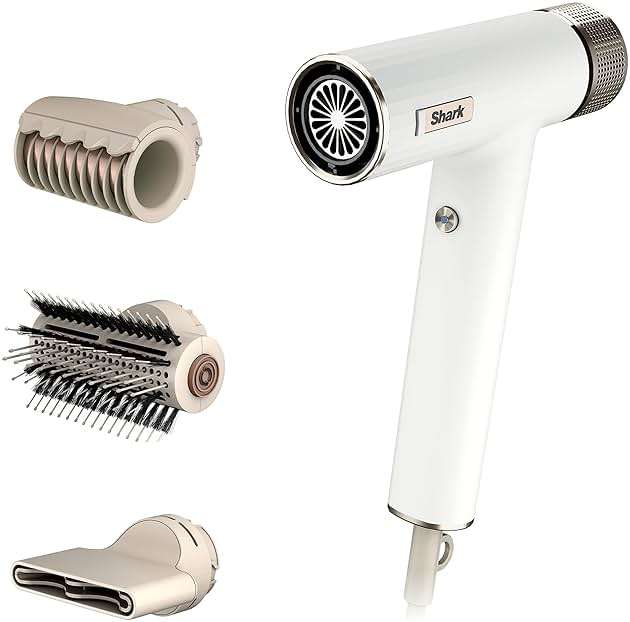 Shark Hair Dryer | SpeedStyle | No Heat Damage Hair Styling Tool | 3 Styling Tools Included | Portable & Powerful Blow Dryer | Best for Straight & Wavy Hair | Silk | HD331 - Image 4