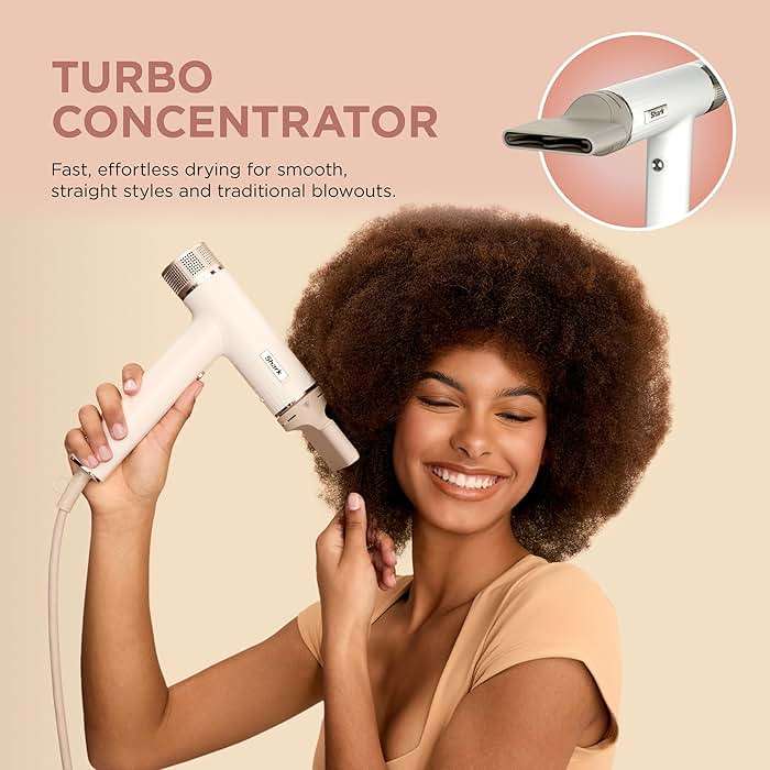 Shark Hair Dryer | SpeedStyle | No Heat Damage Hair Styling Tool | 3 Styling Tools Included | Portable & Powerful Blow Dryer | Best for Straight & Wavy Hair | Silk | HD331 - Image 6