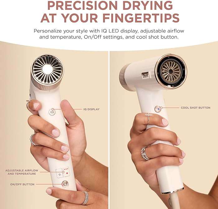 Shark Hair Dryer | SpeedStyle | No Heat Damage Hair Styling Tool | 3 Styling Tools Included | Portable & Powerful Blow Dryer | Best for Straight & Wavy Hair | Silk | HD331 - Image 9