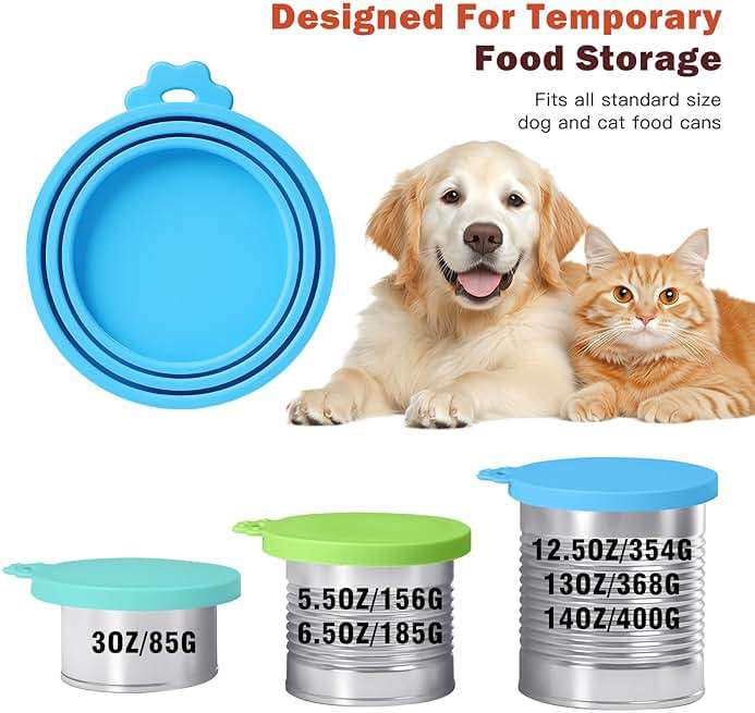 Ainvhh 8 PACK Can Lids, Pet Food Can Cover and Food Mixing Spoons Food Canned Scoop, Fits Most Standard Size Dog and Cat Can Tops for Pet Cat Dog Feeding Can and Wet Food Storage - Image 4