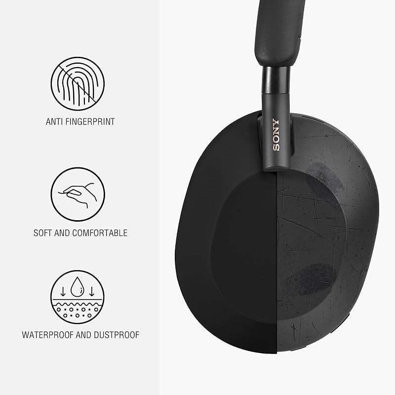 Silicone Case for Sony WH-1000XM5, Sony xm5 Wireless Headphones Protective case Cover,Black - Image 5