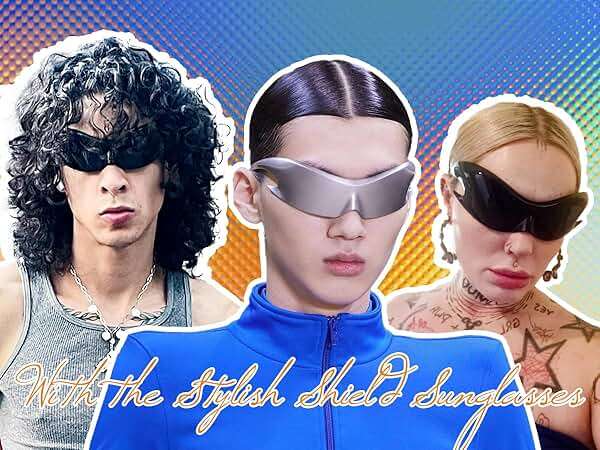 FEISEDY Futuristic Sunglasses, Fashion Alien Y2K Wrap Around for Women Men B4135 - Image 4