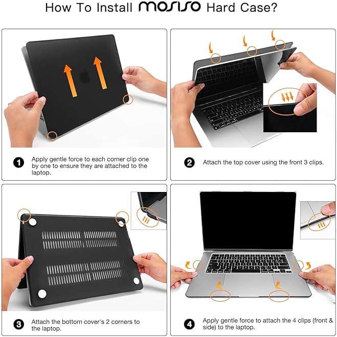 MOSISO Compatible with MacBook Air 15 inch Case M5 2026 M4 2025 M3 2024 M2 2023 A3448 A3241 A3114 A2941 Liquid Retina Display Touch ID, Protective Plastic Hard Shell Case Cover, Crystal Clear - Image 8