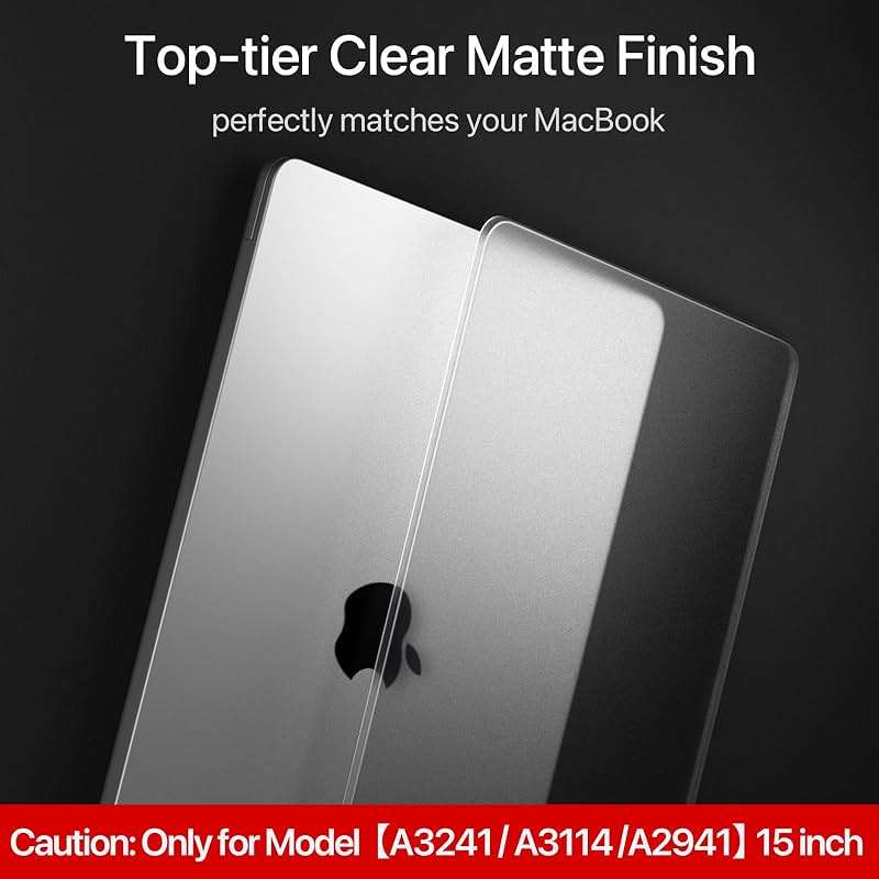 Soonjet Invisible Armor for MacBook Air 15 inch Case M5 M4 M3 M2 2026-2023 | 100% Color Match, Clear Matte, Protective Hard Shell Laptop Cover, Ultra Thin, Anti Fingerprint & Scratch, Closes Seamlessly - Image 5