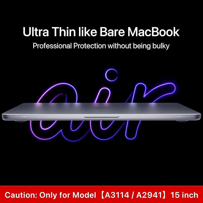 Soonjet Invisible Armor for MacBook Air 15 inch Case M5 M4 M3 M2 2026-2023 | 100% Color Match, Clear Matte, Protective Hard Shell Laptop Cover, Ultra Thin, Anti Fingerprint & Scratch, Closes Seamlessly - Image 8