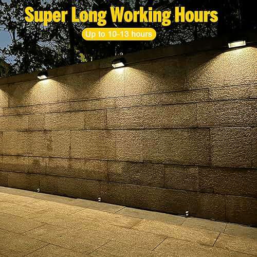 Brighter Solar Fence Lights,Solar Lights Outdoor Waterproof,Warm White and RGB 8 Colors,Dusk to Dawn Deck Light, Outdoor Lighting for Backyard/Railing/Wall/Step/Patio（12 Pack,Black） - Image 3