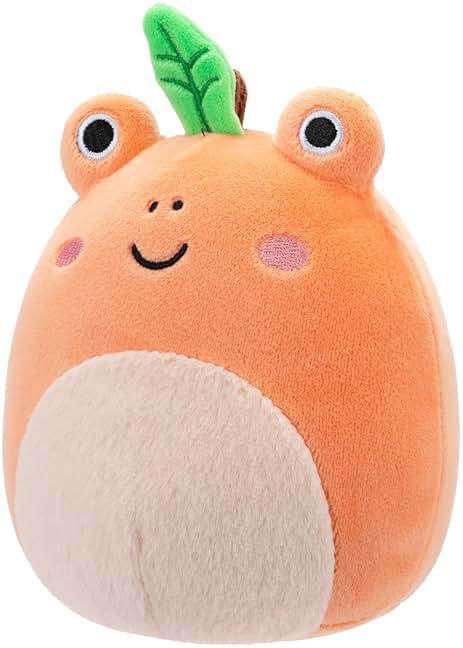 Squishmallows Original 5-Inch Fatima Peach Frog with Fuzzy Belly - Official Jazwares Plush - Image 3
