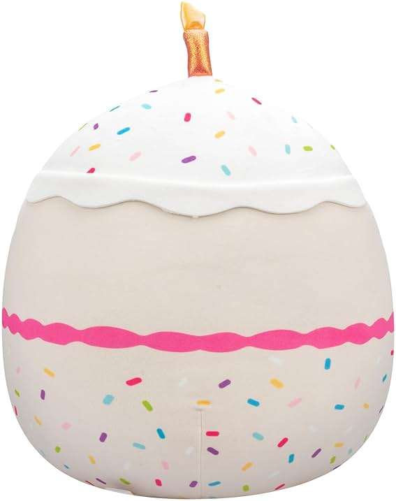 Squishmallows Original 14-Inch Lyla Vanilla Birthday Cake with Rainbow Sprinkles Embroidery - Official Jazwares Large Plush - Image 5