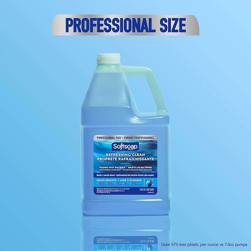 Softsoap Antibacterial Liquid Hand Soap Refill, Refreshing Clean, Moisturizing Hand Soap, 1 Gallon (Pack of 4) - Image 2