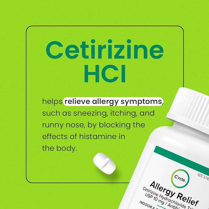 Cetirizine HCL 10mg 365 Tablets - Allergy Pills Non Drowsy & 24 Hour Allergy Medicine - Antihistamine Runny Nose, Itchy & Watery Eyes - Image 5