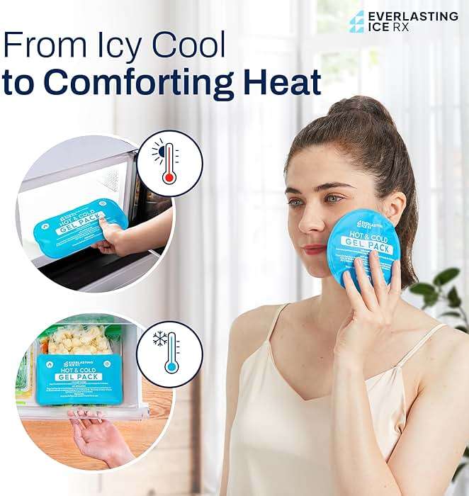 Reusable Hot and Cold Gel Ice Packs for Injuries - 7 Pack Variety Gel Ice Pack Set - Hot and Cold Therapy Solution for Injuries, Cold Packs for Pain Relief - Ice Packs for Injuries Reusable - Image 3