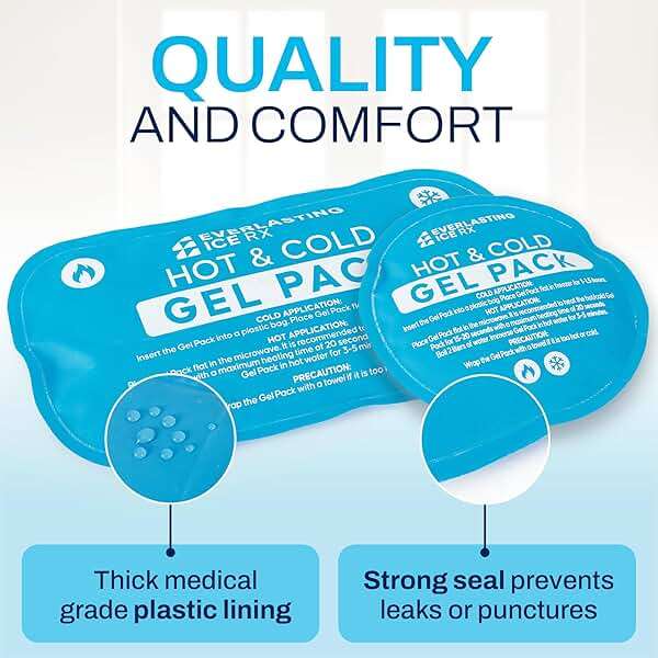 Reusable Hot and Cold Gel Ice Packs for Injuries - 7 Pack Variety Gel Ice Pack Set - Hot and Cold Therapy Solution for Injuries, Cold Packs for Pain Relief - Ice Packs for Injuries Reusable - Image 4
